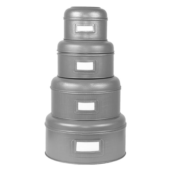 LABEL51 Bo&icirc;te de rangement 13x13x10 cm S Gris antique