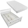 vidaXL Lit avec matelas Bois de pin massif 140 x 200 cm