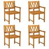 vidaXL Chaises de jardin 4 pc Naturel Bois d'Acacia Massif