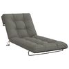 vidaXL Coussin de transat VIANEN 100 % polyester Gris 200 x 80 x 8 cm