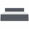 vidaXL Lit avec rangement et LED Gris fonc&eacute; 180 x 200 cm Velours