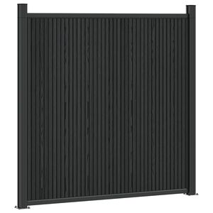 vidaXL Panneau de cl&ocirc;ture WPC et Aluminium Noir