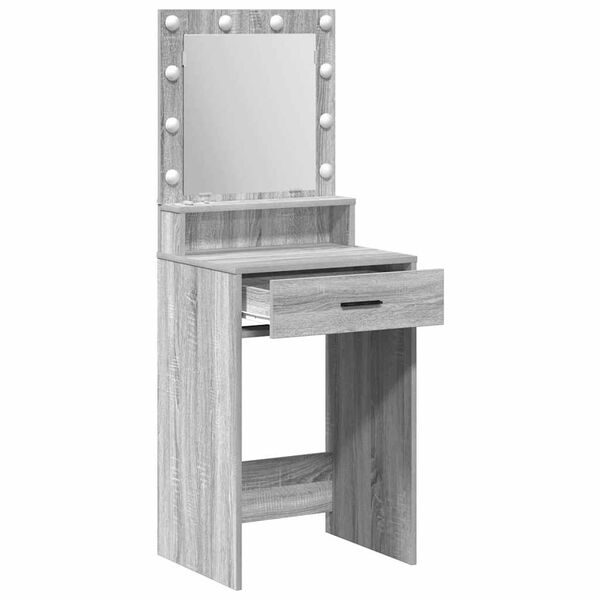 vidaXL Table de Toilette avec tiroir Gris Sonoma 50 x 41 x 135 cm