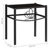 vidaXL Tables de chevet 2 pcs Noir Métal et verre