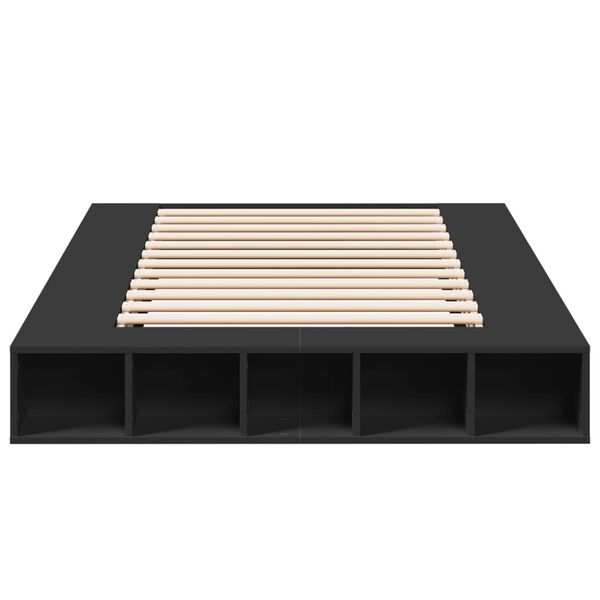 vidaXL Cadre de lit sans matelas noir 120x190 cm