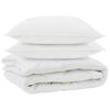 vidaXL Duvet toutes saisons avec oreiller 3 pi&egrave;ces Blanc Microfibre