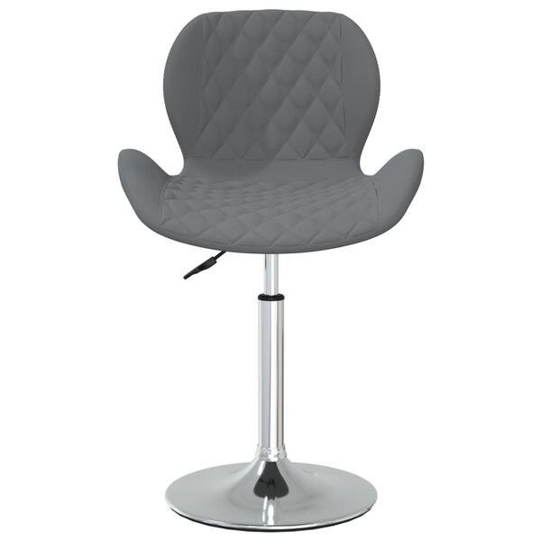 vidaXL Chaises pivotantes &agrave; manger lot de 4 Gris fonc&eacute; Velours