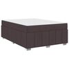 vidaXL Cadre de lit avec matelas Marron fonc&eacute; 160 x 200 cm tissu