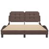 vidaXL Cadre de lit avec LED sans matelas Zadar marron 120x200 cm
