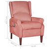 vidaXL Fauteuil de massage inclinable Rose Velours