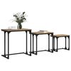 vidaXL Table basse gigogne 3 pcs ch&ecirc;ne artisanal 50.5 x 35 x 53 cm