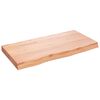 vidaXL &Eacute;tag&egrave;re murale marron clair bois ch&ecirc;ne massif trait&eacute;