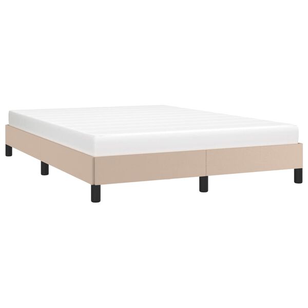 vidaXL Cadre de lit sans matelas cappuccino 140x190 cm similicuir