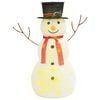 vidaXL Figurine de bonhomme de neige de No&euml;l &agrave; LED Tissu 90 cm