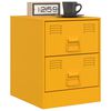 vidaXL Table de chevet jaune 34,5x39x44 cm acier