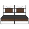 vidaXL Cadre de lit sans matelas ch&ecirc;ne marron 140x190 cm