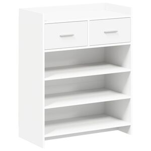 vidaXL Cabinet &agrave; chaussures Blanc 73,5 x 36 x 92 cm Bois d'ing&eacute;nierie