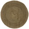 vidaXL Tapis de surface Noir &Oslash; 180 cm Jute
