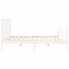 vidaXL Cadre de lit sans matelas blanc 200x200 cm bois massif de pin