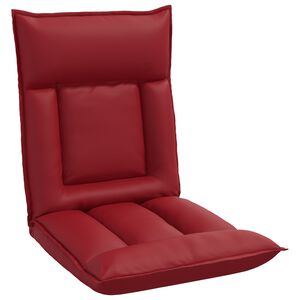 vidaXL Fauteuil de sol ajustable Bordeaux Simili cuir
