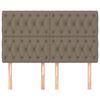 vidaXL T&ecirc;te de lit Taupe 144x7x118/128 cm Tissu