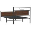 vidaXL Cadre de lit sans matelas ch&ecirc;ne marron 100x190 cm