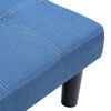 vidaXL Canapé à 2 places Bleu Tissu