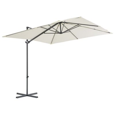 vidaXL Parasol de jardin avec base portable sable