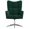 vidaXL Chaise de relaxation Vert fonc&eacute; Velours