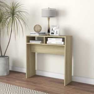 vidaXL Table console ch&ecirc;ne sonoma 78x30x80 cm bois d'ing&eacute;nierie