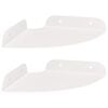 vidaXL &Eacute;tag&egrave;re Flottante d'Angle 2 pc Blanc 15 x 15 x 2 cm