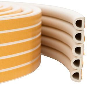 vidaXL joint de fen&ecirc;tre autocollant Blanc 14 x 12 mm 12 m Mousse EPDM