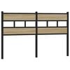 vidaXL T&ecirc;te de lit de remplacement ch&ecirc;ne sonoma 135 cm fer et bois d&rsquo;ing&eacute;nierie