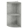 vidaXL &Eacute;tag&egrave;re d'angle 2 niveaux 31,5 x 31 x 66 cm Bois d'ing&eacute;nierie