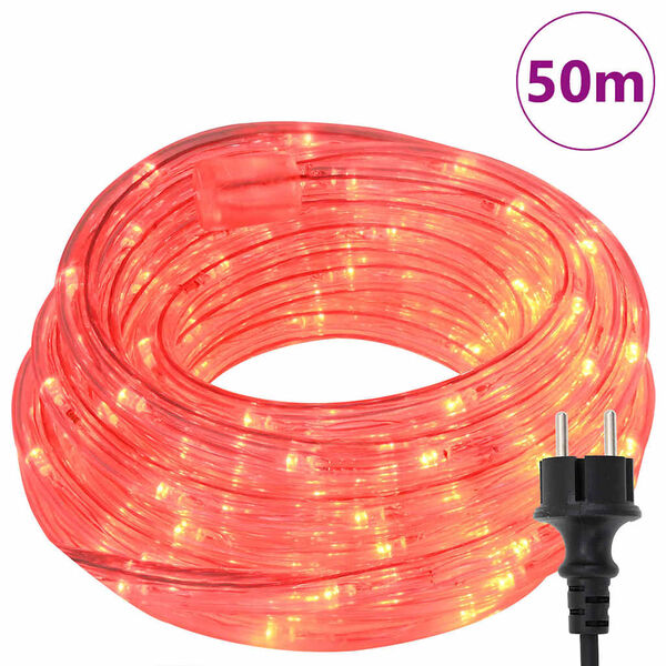 vidaXL Lumi&egrave;re en corde avec 1200 LED Rouge 50 m PVC