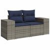 vidaXL Salon de jardin avec coussins 7 pcs gris résine tressée acacia