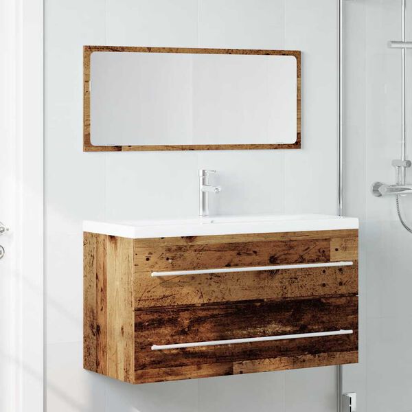 vidaXL Ensemble de meubles salle de bain 2 pcs bois d'ing&eacute;nierie