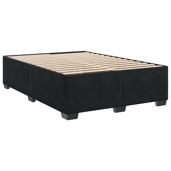 vidaXL Cadre de lit sans matelas noir 140x200 cm velours
