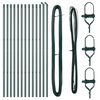 vidaXL Poteaux de clôture 13 pcs Vert Ø32mm 200 cm Acier galvanisé