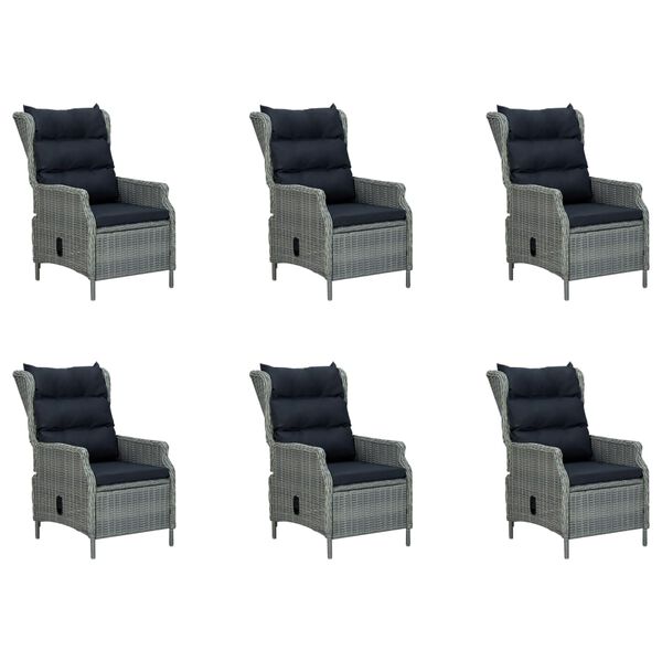 vidaXL Ensemble &agrave; manger de jardin 9 pcs Gris clair