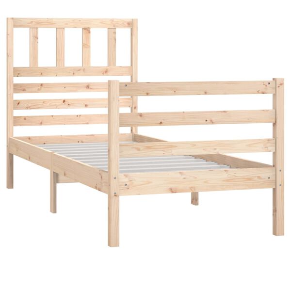 vidaXL Cadre de lit sans matelas 90x190 cm bois massif
