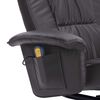 vidaXL Fauteuil de massage avec repose-pied Gris Similicuir