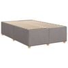 vidaXL Sommier &agrave; lattes de lit avec matelas Taupe 120x200 cm Tissu