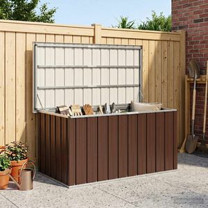 vidaXL Coffre de rangement de jardin Marron 129x67x65 cm