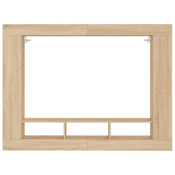 vidaXL Meuble TV ch&ecirc;ne sonoma 152x22x113 cm bois d'ing&eacute;nierie