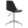 vidaXL Chaise pivotante de salle &agrave; manger Noir PP