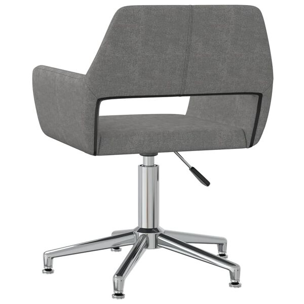vidaXL Chaise pivotante &agrave; manger Gris clair Tissu