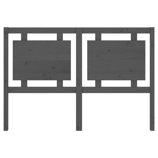 vidaXL Tête de lit Gris 145,5x4x100 cm Bois massif de pin