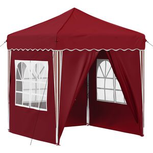 vidaXL Tente de f&ecirc;te pop-up 195 x 195 x 245 cm Bordeaux Tissu Oxford