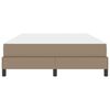 vidaXL Cadre de lit avec matelas Cappuccino 140 x 190 cm tissu